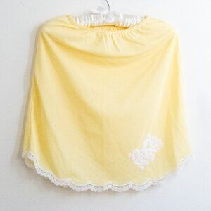 Vintage Yellow Satin & Lace Slip Lingerie